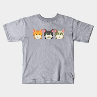 I Love You - Cat said Kids T-Shirt